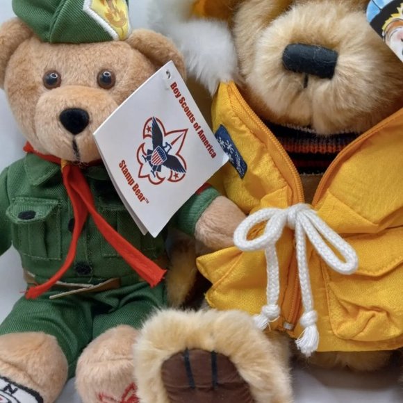 Boy Scouts of America Stamp Bear 2005 & Iceberg Augie 2001 Plush NWT - Picture 2 of 12